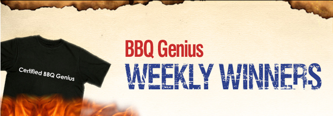 BBQ Genius Weekly Winners